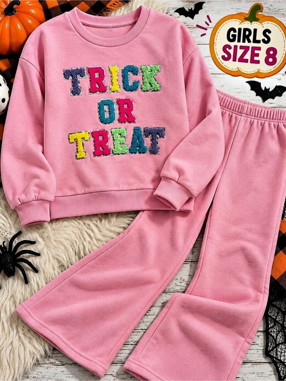 Young Hearts Girls Pink Trick or Treat Set Size 8 NWT